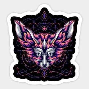 red fox awesome gift Sticker